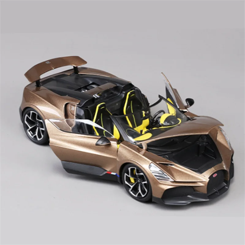 1:18 Scale Bugatti Mistal Diecast Model Yellow 5 1:18 Scale Bugatti Mistal Diecast Model Yellow - Image 5