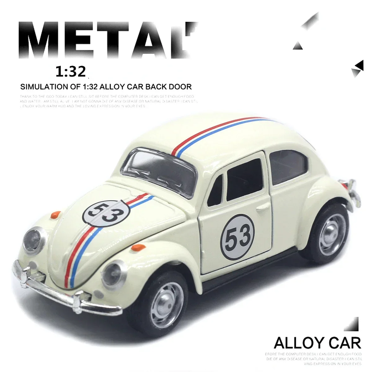 Classic 1:32 Scale Blue Beetle Diecast Model 14 Classic 1:32 Scale Blue Beetle Diecast Model - Image 14