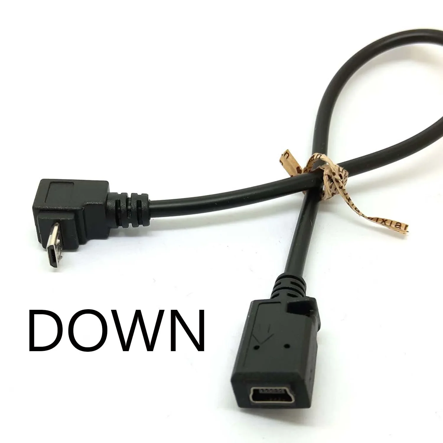 90 Degree Micro USB Male to Mini USB Female Adapter 3 90 Degree Micro USB Male to Mini USB Female Adapter - Image 3