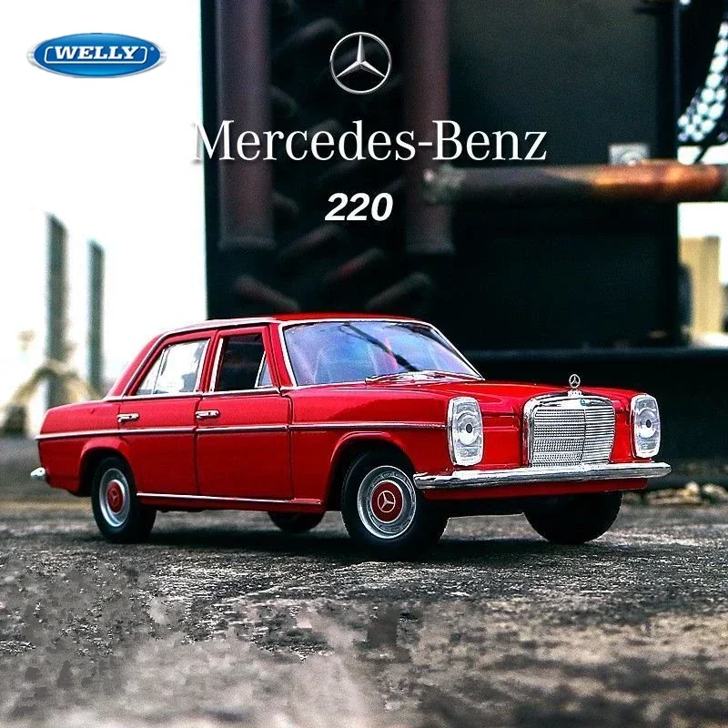 WELLY 1:24 Mercedes-Benz 220 Classic Car Model 2 WELLY 1:24 Mercedes-Benz 220 Classic Car Model - Image 2