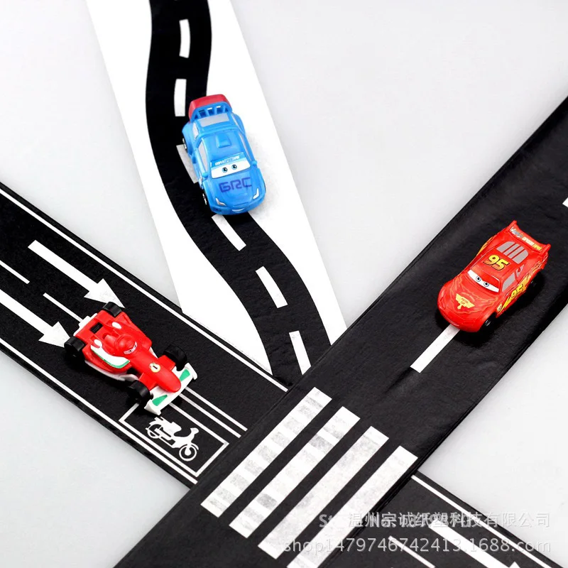DIY Railway Highway Road Sticker Tape 5m x 5cm 2 DIY Railway Highway Road Sticker Tape 5m x 5cm - Image 2