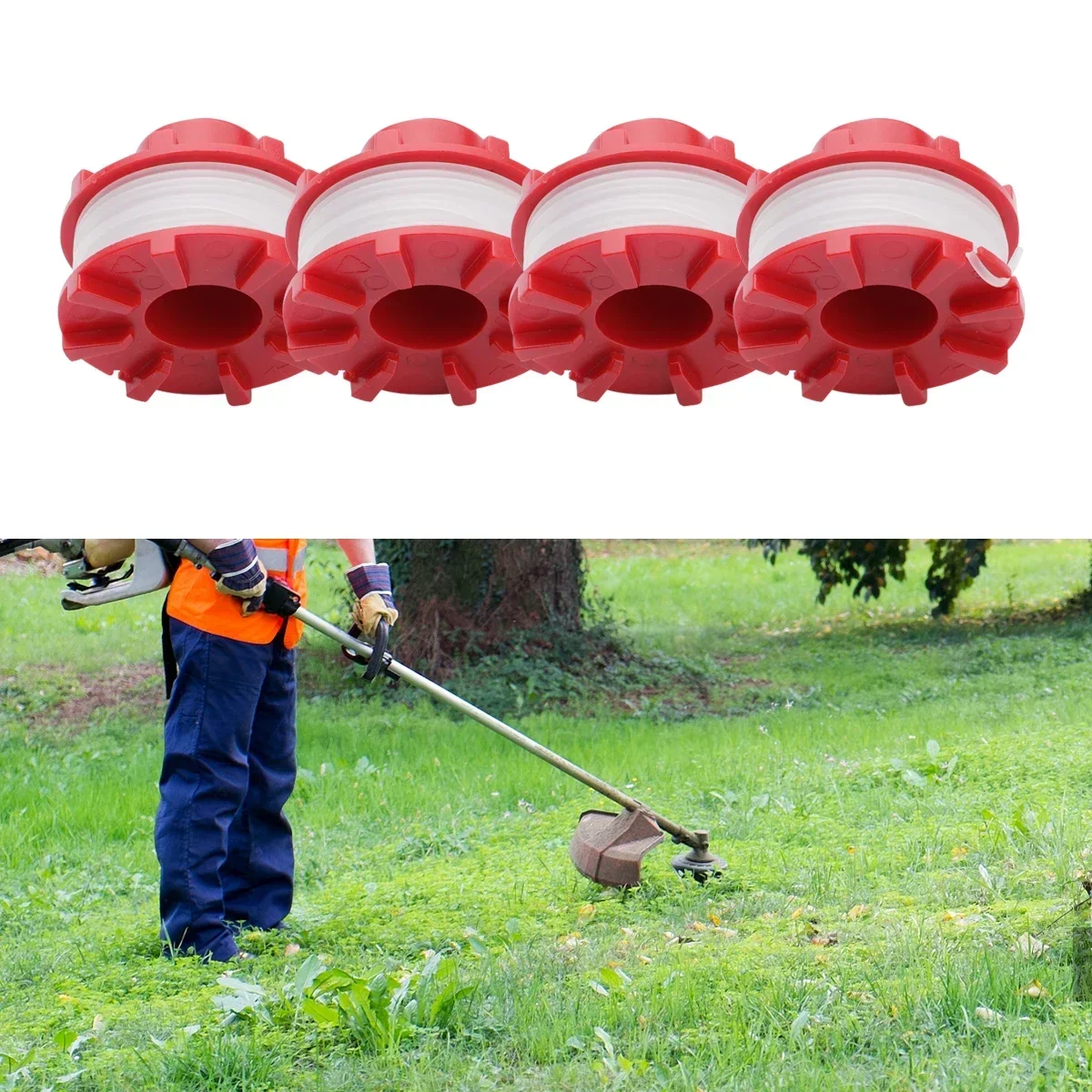 4 PCS Red Nylon Trimmer Coils for Einhell 3 4 PCS Red Nylon Trimmer Coils for Einhell - Image 3