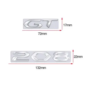 Peugeot 208 GT 3D Metal Badge Set 17 Sfec4a3ae7705405aa49a5fe743c3878ci