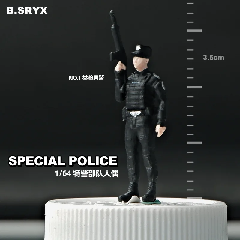 1/64 Scale Tactical Police Miniature Figures Set 5 1/64 Scale Tactical Police Miniature Figures Set - Image 5