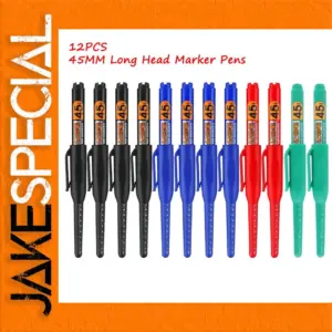 12PCS Long Head Marker Pens for Art Projects