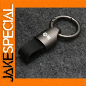 Luxury FIAT Keychain in Suede and Zinc Alloy