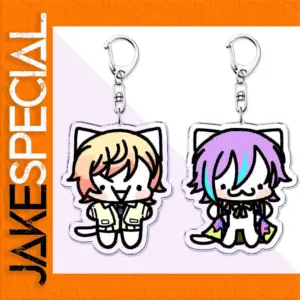 Cute Cartoon Cats Acrylic Keychain Pendant