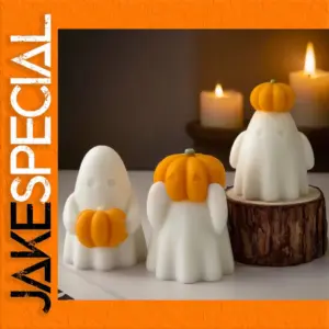 3D Halloween Pumpkin Ghost Candle Silicone Mold
