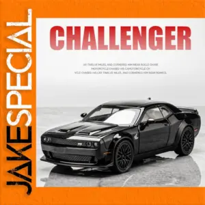 1:32 Matte Black Dodge Challenger Alloy Model