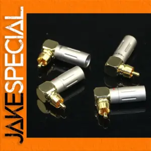 90-Degree AV RCA Audio Signal Cable Bundle