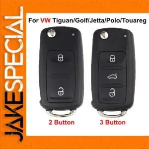 VW 3-Button Key Shell for Tiguan Golf Jetta