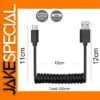 Coiled USB Cable for Android and iPhone