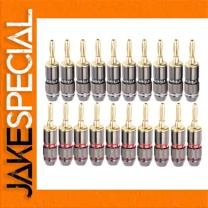 20Pcs 4mm Gold-Plated Banana Plug Set