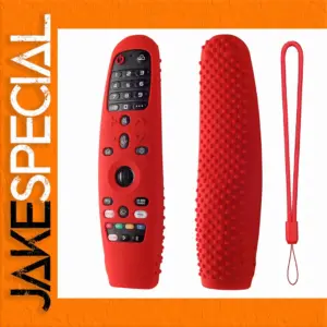 Bright Red Silicone Cover for Smart TV Remotes