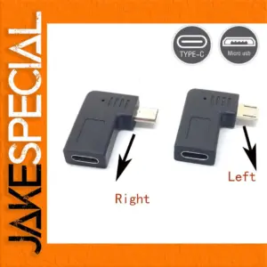 90-Degree Type-C to Micro-B USB Adapter