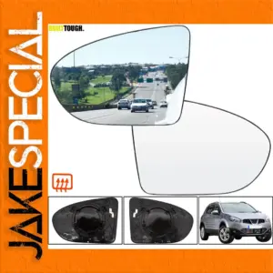 Heated Mirror Glass Set for Nissan Qashqai +2