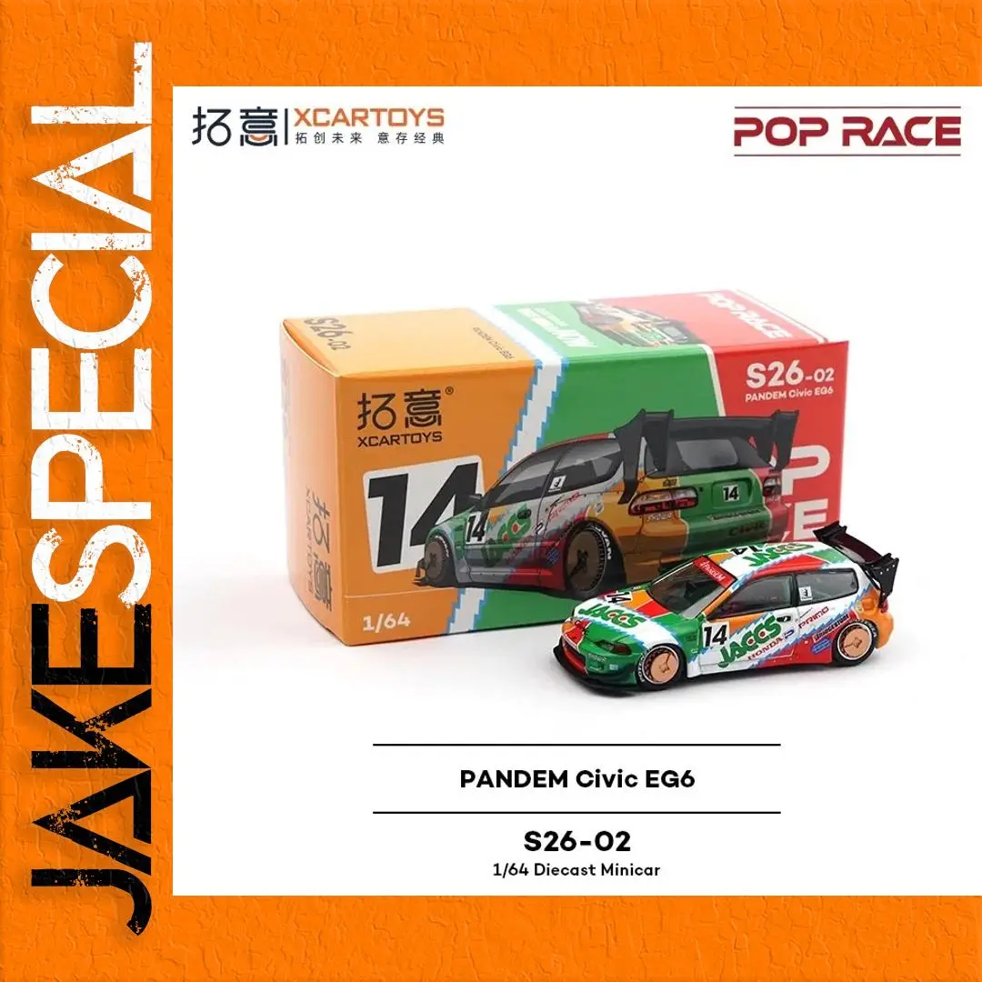 PopRace Xcartoys Pandem Civic EG6 1:64 Scale Model 1 PopRace Xcartoys Pandem Civic EG6 1:64 Scale Model