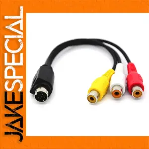 9-Pin S-Video to RCA AV Cable 10"