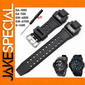 Black Replacement Watch Band for GA-1000, GA-1100