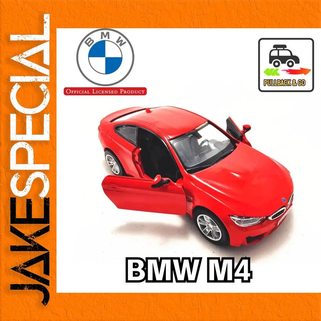 BMW M4 Pullback Toy Car 1:36 Scale Red 1 BMW M4 Pullback Toy Car 1:36 Scale Red