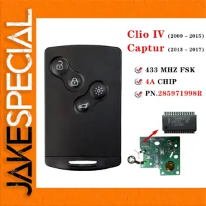 Keyless Smart Card Key for Renault Vehicles