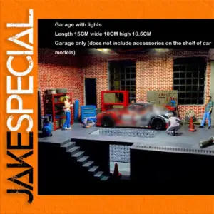 1:64 Scale Diorama Garage with Lighting