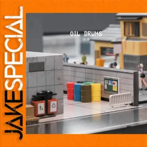 Miniature Resin Oil Drum Model Set