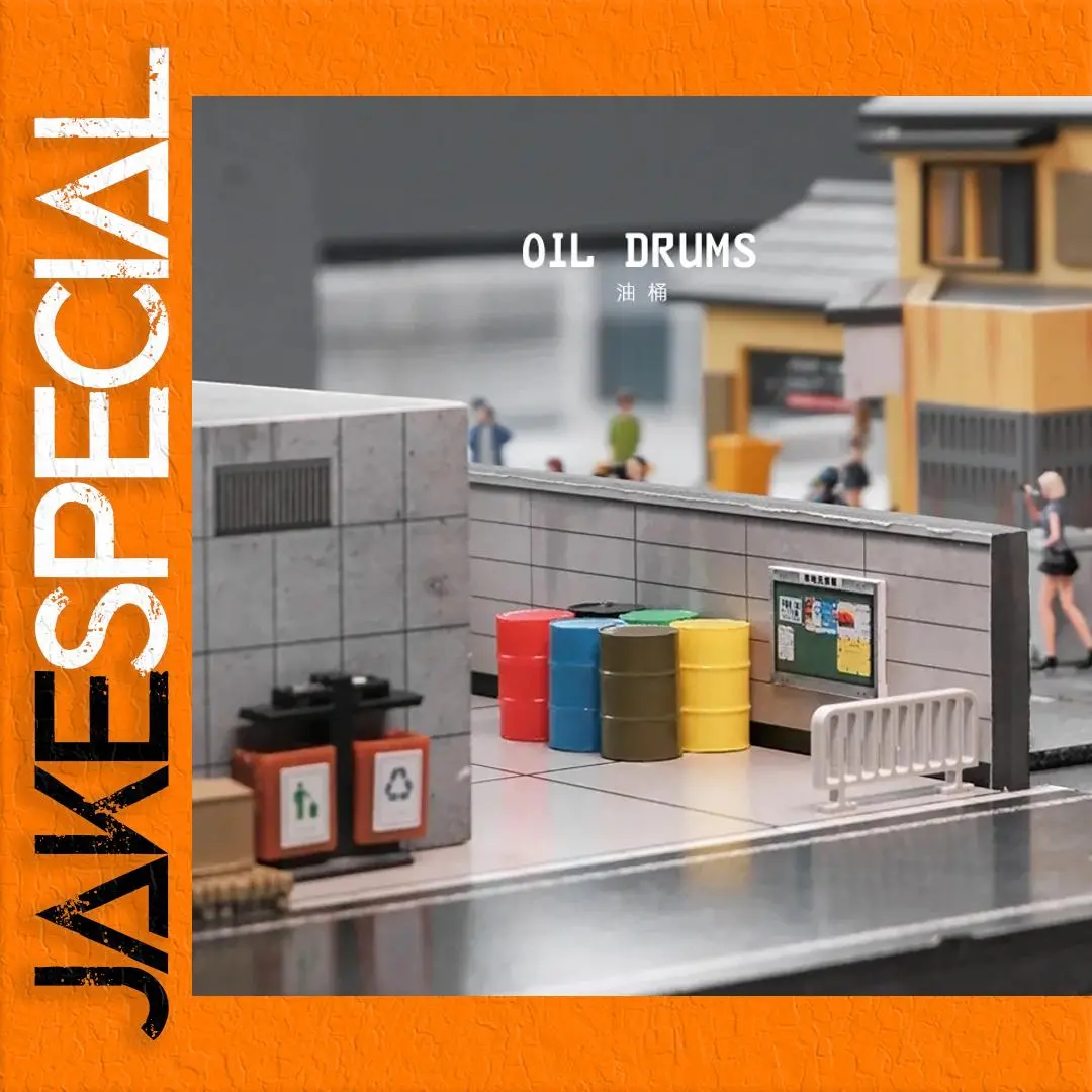 Miniature Resin Oil Drum Model Set 1 Miniature Resin Oil Drum Model Set