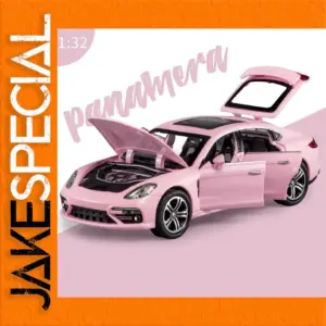 Pink Porsche Panamera Diecast Model 15.5cm with LED Lights