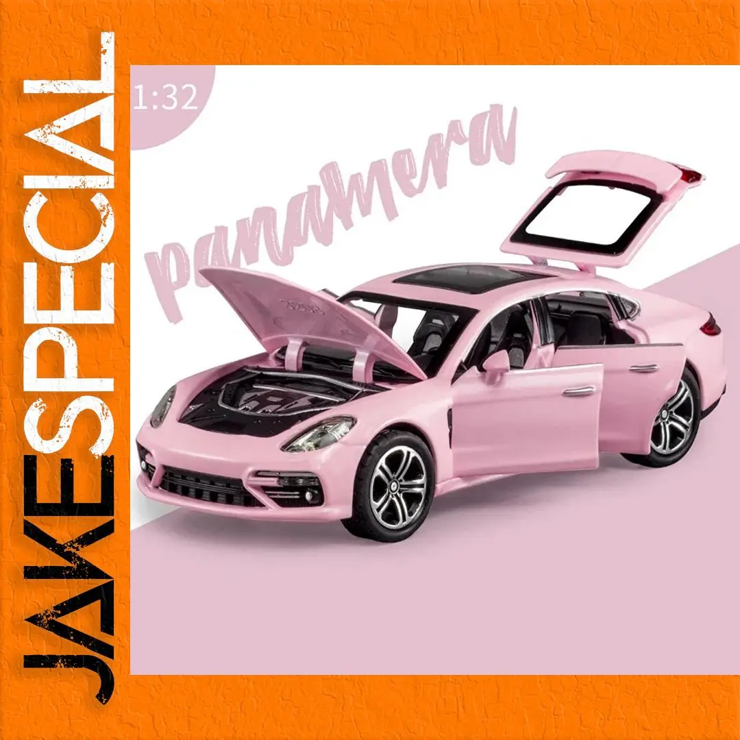 Pink Porsche Panamera Diecast Model 15.5cm with LED Lights 1 Pink Porsche Panamera Diecast Model 15.5cm with LED Lights