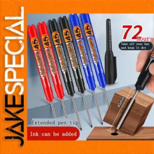 8-Piece Waterproof Marker Set with 45mm Tip