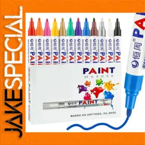 Set of 12 Vibrant Permanent Paint Pens