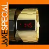 Luxury Gold Digital Wristwatch with LED Display