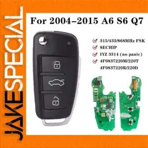 Stylish Fob Flip Key for Audi A6 Q7 S6