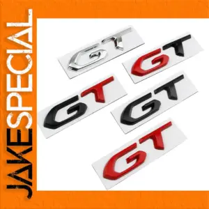 3D Metal GT Logo Emblem Badge for Kia Peugeot