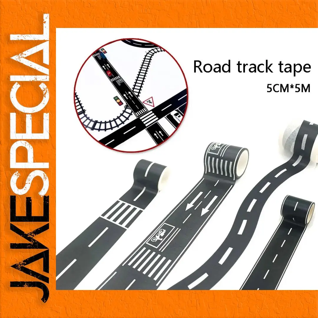DIY Railway Highway Road Sticker Tape 5m x 5cm 1 DIY Railway Highway Road Sticker Tape 5m x 5cm