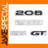 Peugeot 208 GT 3D Metal Badge Set