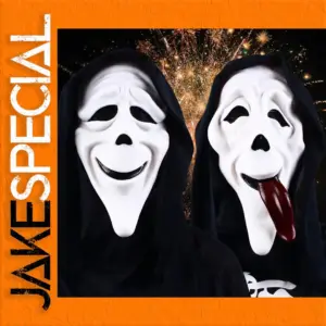 Horror Mask with Black Shroud for Halloween