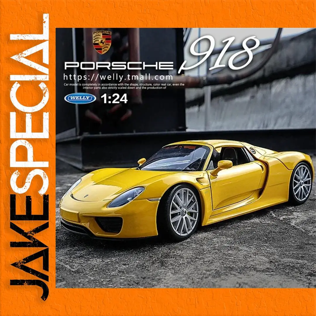 WELLY 1:24 Porsche 918 Spyder Diecast Model 1 WELLY 1:24 Porsche 918 Spyder Diecast Model