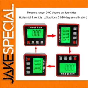 Red Digital Protractor LV-136 for Accurate Angles