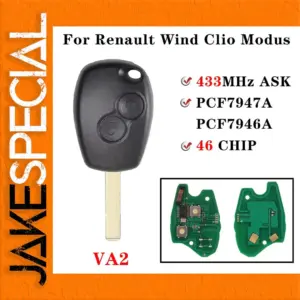 Renault Remote Key Fob for Clio Kangoo Master Modus Twingo Wind