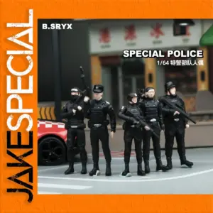 1/64 Scale Tactical Police Miniature Figures Set