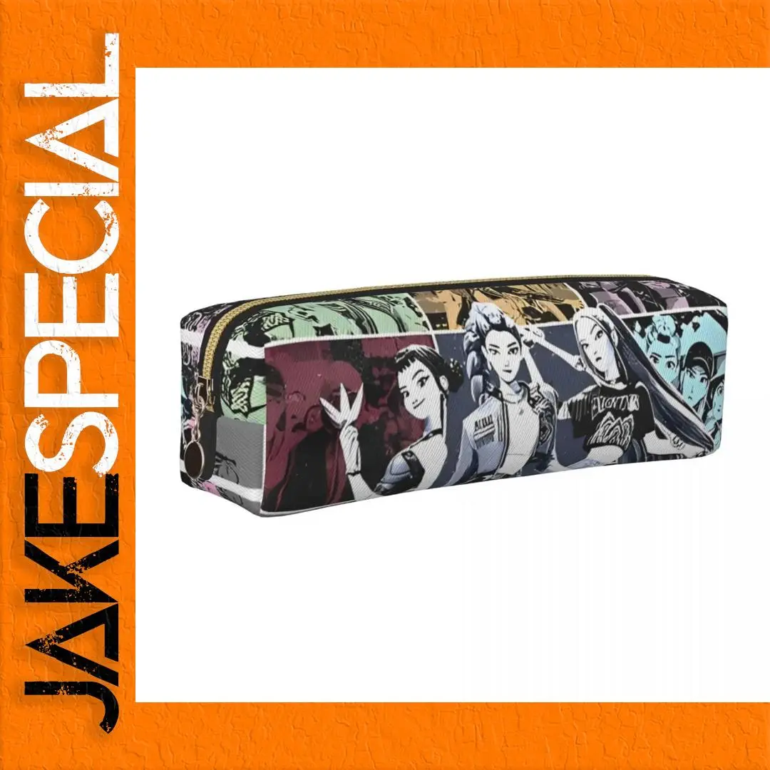 Huntrix Girl Leather Pencil Case for Students 1 Huntrix Girl Leather Pencil Case for Students