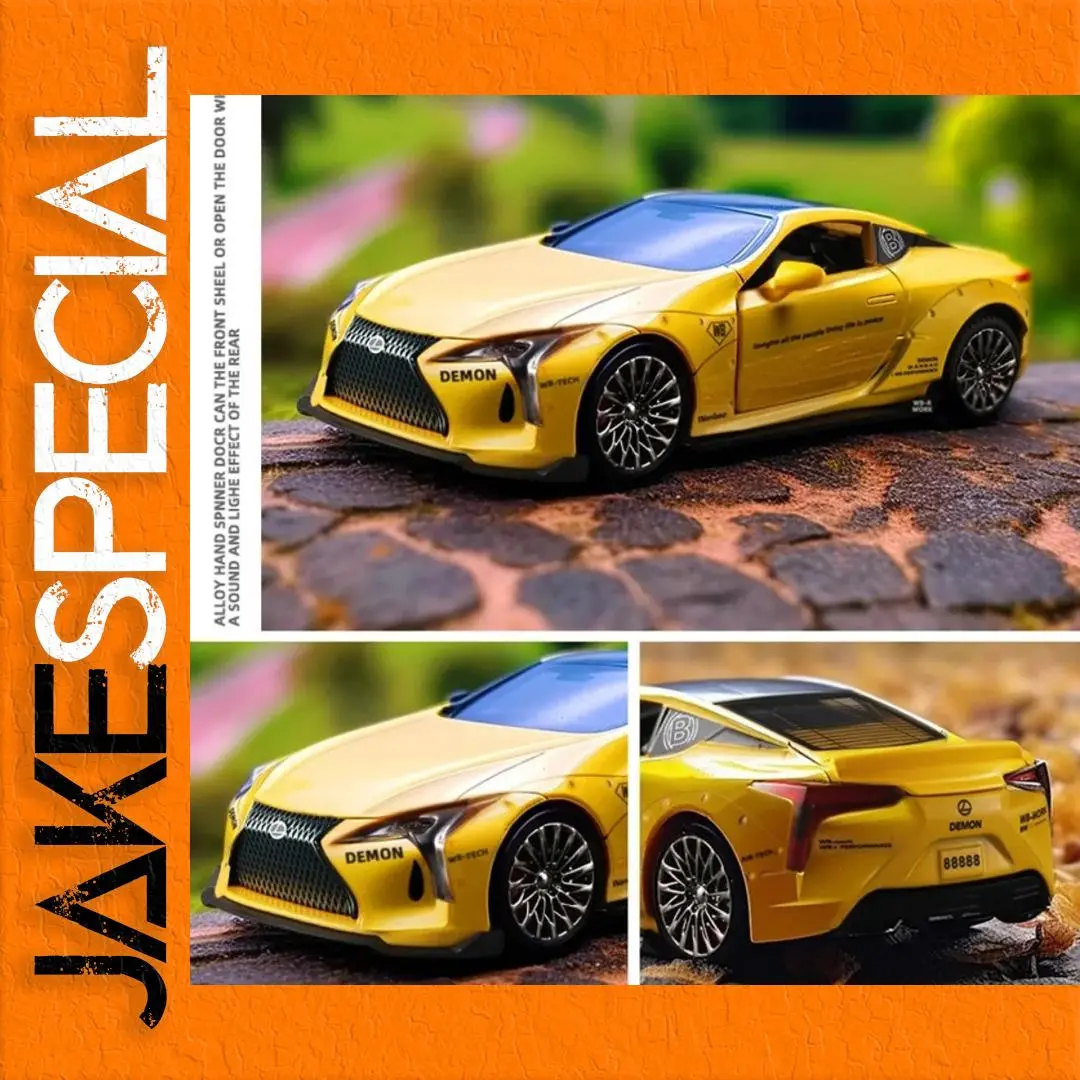 Lexus LC500 1:32 Scale Diecast Model Yellow 1 Lexus LC500 1:32 Scale Diecast Model Yellow