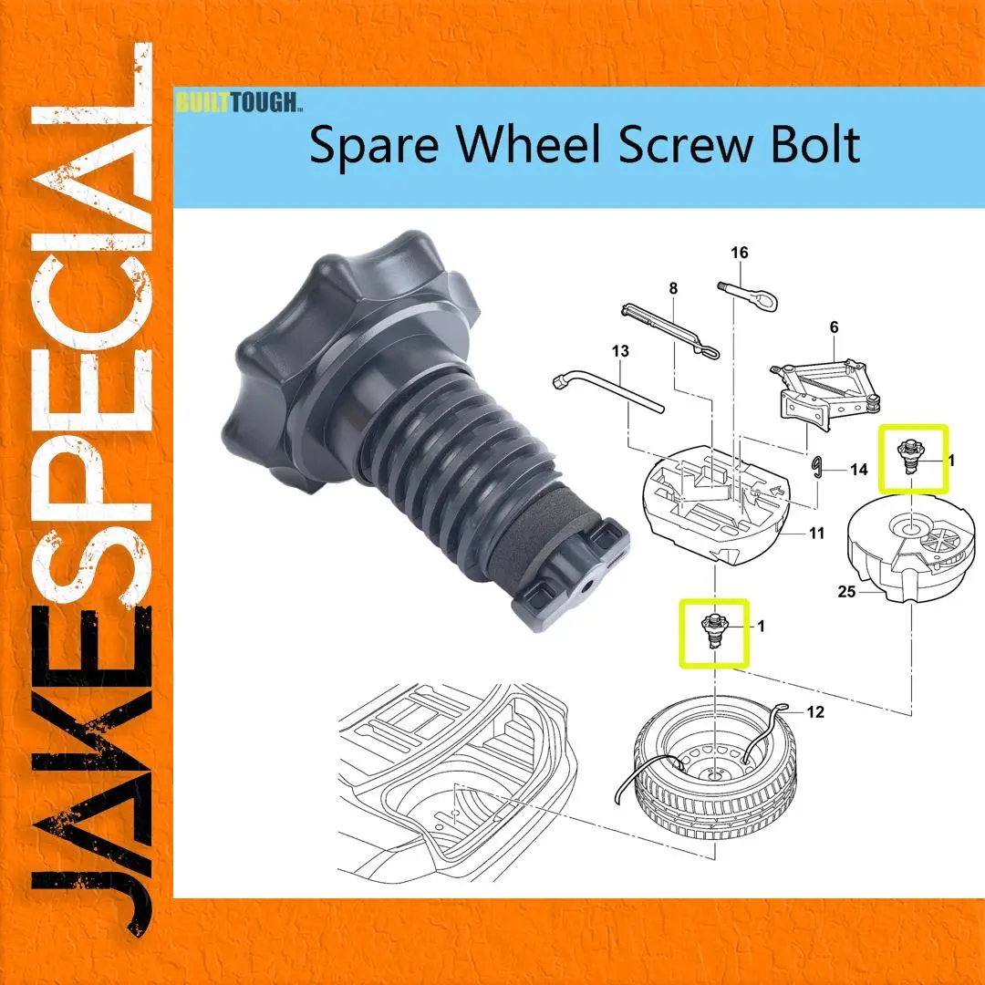 Volkswagen Spare Wheel Screw Bolt for Models 1 Volkswagen Spare Wheel Screw Bolt for Models