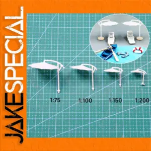 Set of 20 Miniature Sun Umbrellas for Dioramas