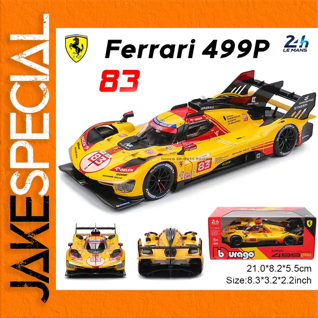 Ferrari 499P Diecast Model Car 1:24 Scale 1 Ferrari 499P Diecast Model Car 1:24 Scale