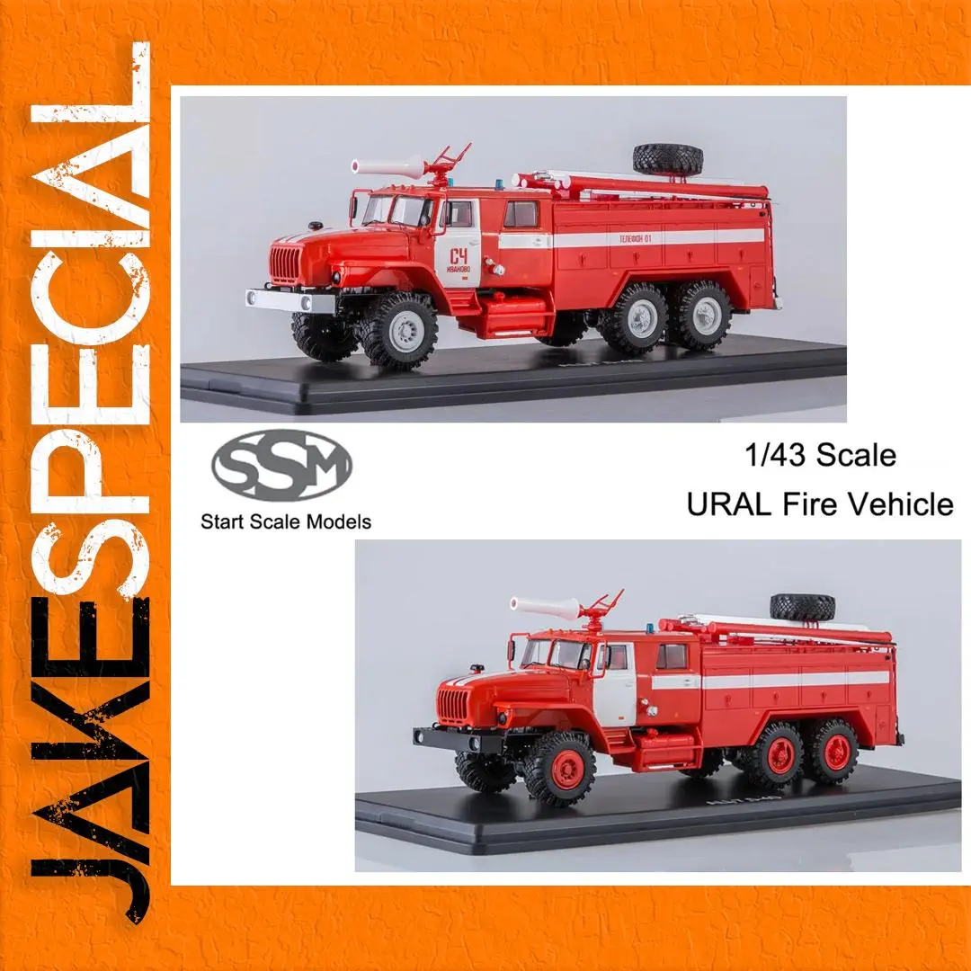 Diecast URAL AC-7 5-40 Fire Truck Model 1 Diecast URAL AC-7 5-40 Fire Truck Model