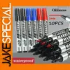 Set of 10 Permanent Marker Pens - Multi-Color