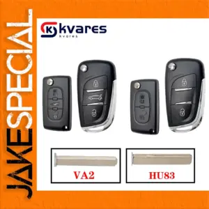 Peugeot Citroen Key Shell with HU83 VA2 Blade